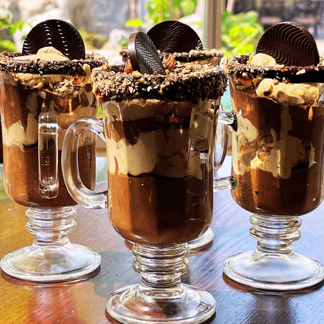 Keto Mocha Parfait with Allulose Chocolates