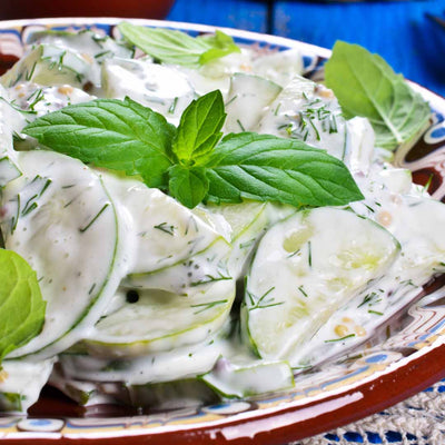Keto Lemony Creamy Cucumber Salad