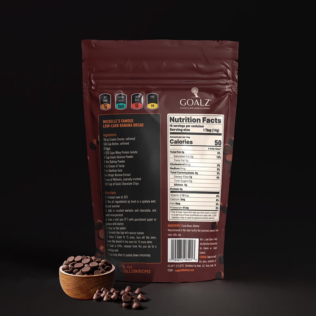 Keto Chocolate Chips Sugar-Free Allulose Chocolate Chips