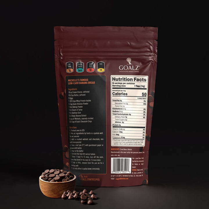Keto Chocolate Chips Sugar-Free Allulose Chocolate Chips