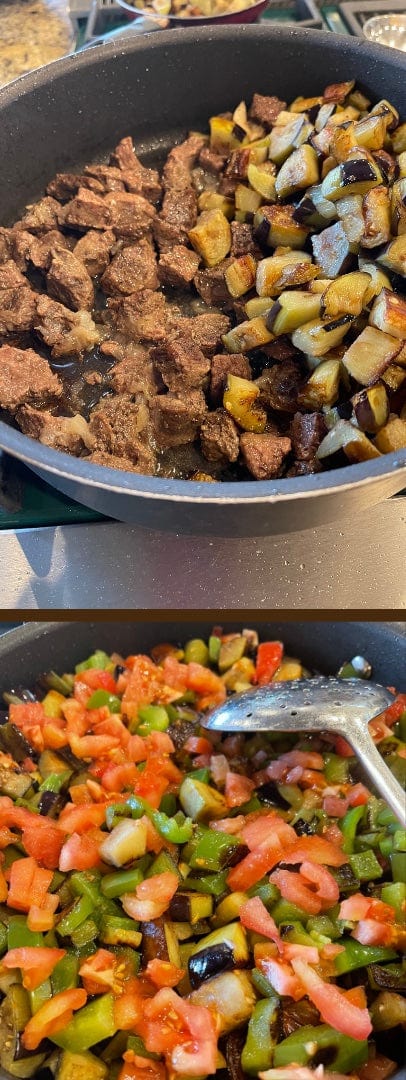 Keto Eggplant Beef Skillet