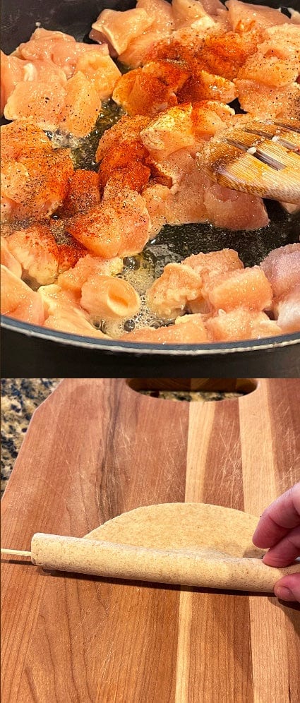 Keto Fried Ravioli with Chicken