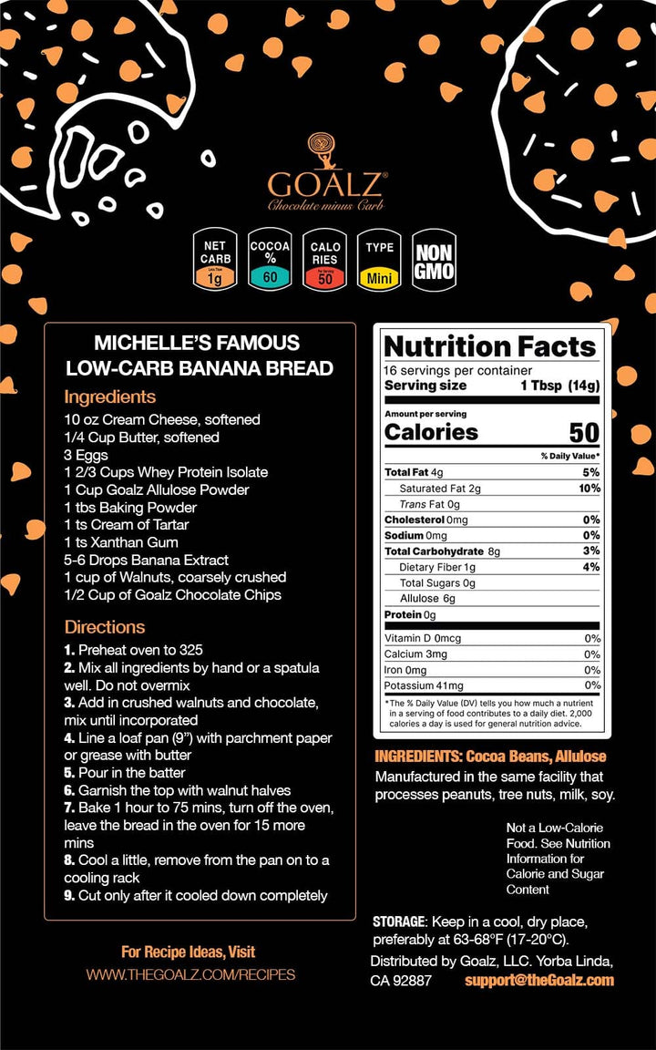 Keto Chocolate Chips Sugar-Free Allulose Chocolate Chips