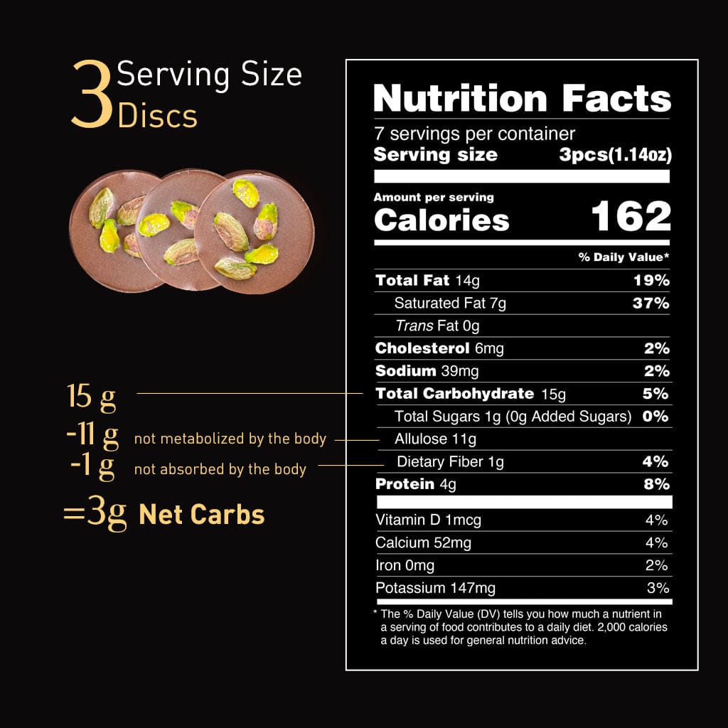 Keto Chocolate Sugar-Free Milk Chocolate with Pistachios