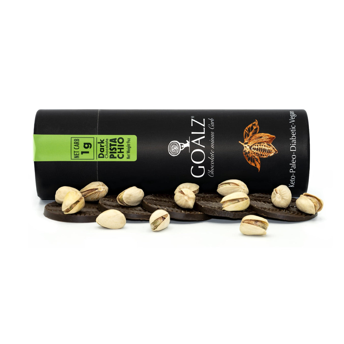 Dark Keto Chocolate with Sicilian Pistachios